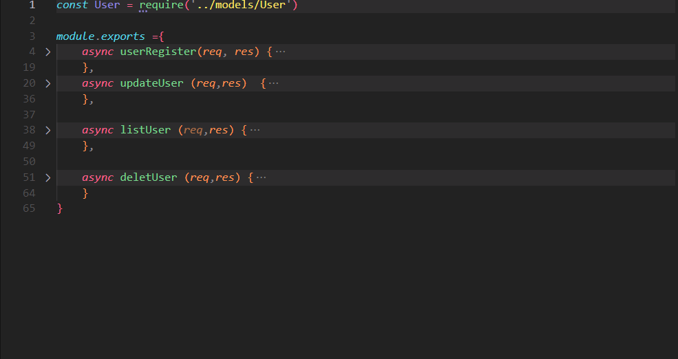 controller de usuários da API 